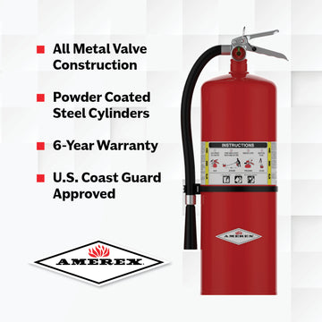 Amerex A411 ABC Dry Chemical Fire Extinguisher 20 lb