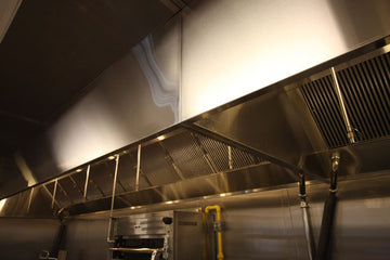 10' Wall Canopy Hood, Fan, Direct Fired Heated Makeup Air Unit System