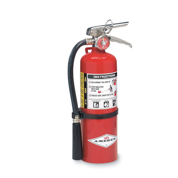 Dry Chemical Fire Extinguisher with 5 lb. Capacity and 14 seg. Discharge Time - addinstock
